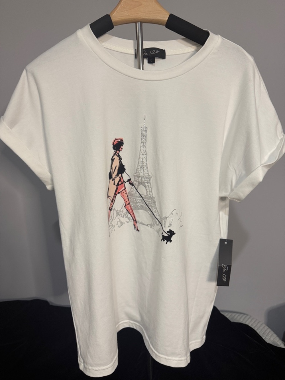 White Paris Graphic Tee by On 12th